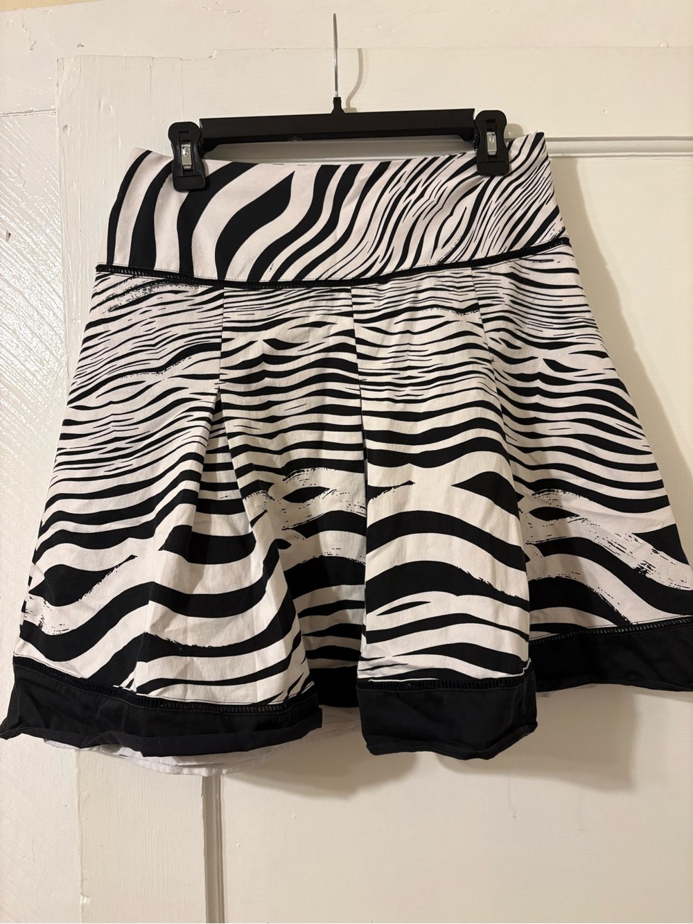 Black & White Zebra Print Skirt - Women
